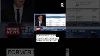 Former Pres. Trump booked and processed at Fulton County Jail in Georgia election interference case.