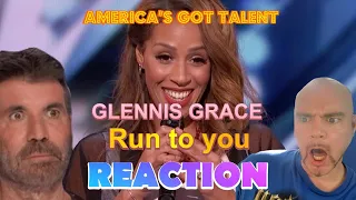 GLENNIS GRACE - Run to you (America's got talent 2018) | REACTION