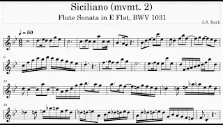 Siciliano - Bach  (Play Along) [C Instruments]