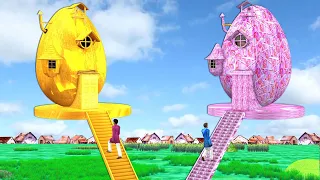 जादुई स्वर्ण सीढ़ियाँ अंडा घर Magical Stairs Egg House New Comedy Video in Hindi