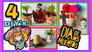 4 Dia Del Los Muertos DIY’s / Day of the Dead decor / easy quick Halloween DIYs / Latin decor