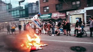 Riding BMX in a NYC Protest