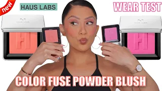 *new* HAUS LABS COLOR FUSE POWDER BLUSH REVIEW & WEAR TEST *oily skin* | MagdalineJanet