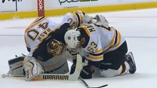 Brandon Prust Spears Brad Marchand to the Groin