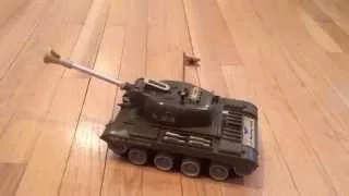 Remco 1960's Battery Op US Army Light Bulldog Tank Toy with Bullets, Orig Box at Connectibles