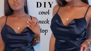 HOW TO MAKE A COWL NECK TOP| Pattern Drafting and sewing tutorial.