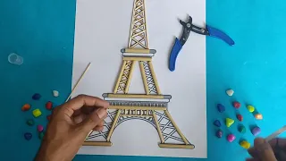 Homemade Craft of Eiffel🗼Tower ll DIY II BAMBOO STICKS || DIY IDEAS || wooden sticks creative idea