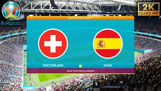 🔥 Switzerland Vs Spain ⚽ Euro 2020 • Saint Petersburg | PES 2021 - Next Gen Realism Mod Gameplay