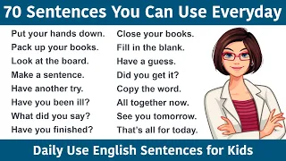 70 Sentences You Can Use Everyday | Daily Use English Sentences for Kids | English Speaking Practice