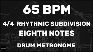 Eighth Notes | Drum Metronome Loop | 65 BPM