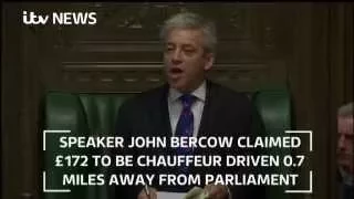 Commons Speaker John Bercow claims £172 for 0.7 mile journey