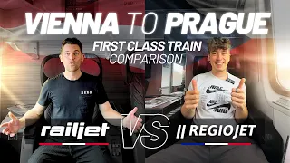 FIRST CLASS Train Comparison: Vienna to Prague (Austrian Railjet vs Czech Regiojet)