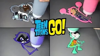 Teen Titans Go! Pancake Art - Robin, Cyborg, Starfire, Raven, Beast Boy / satisfying Video for KIds