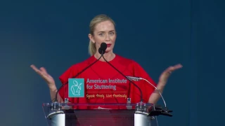 Emily Blunt Speaks at 2017 Stuttering Gala