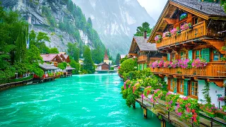 Interlaken Switzerland🇨🇭 Walking in the Rain 🌧️