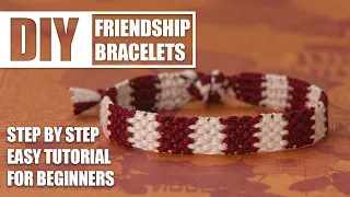 Simple Square Blocks Friendship Bracelets Step by Step Tutorial | Easy Tutorial for Beginner