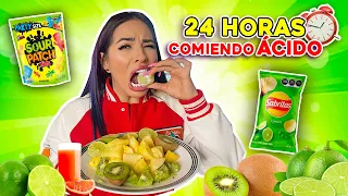 24 HORAS COMIENDO ÁCIDO 😫 *Jamás lo vuelvo a hacer* TERMINÓ MUY MAL 🤮 | Karla Bustillos