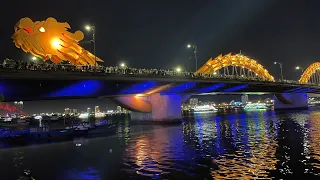 Da Nang Vietnam - Son Tra Night Market and the Dragon Bridge