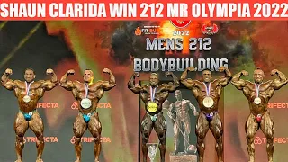 Shaun clarida win 212 mr Olympia 2022/212 mr Olympia 2022 top 5/2022 mr Olympia 212 winner