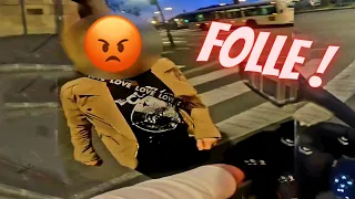 😡FEMME FOLLE vs MOTARD !😡 + Road Rage