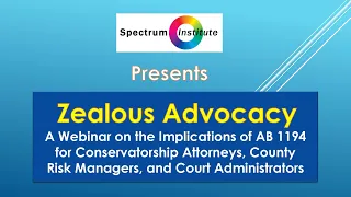 Zealous Advocacy Webinar