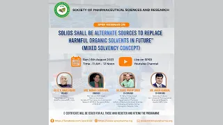 SPSR Webinar on "Solids shall be alternate sources to replace harmful organic solvents in future"
