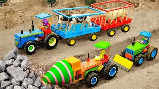 Top diy tractor making mini traffic tunnel construction | diy tunnel drilling machine | HaiPhongMini