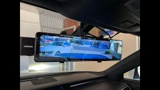 AZDOME 12" 4K Mirror Dash Cam -- rear camera footage