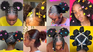 🩵🎀 New ᴘɪɴᴛᴇʀᴇꜱᴛ inspired natural hairstyles + slayed edges | 💞