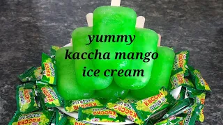 how to make summer special yummy😋 and tasty kaccha mango ice cream🍧 at home🏡 in easy way