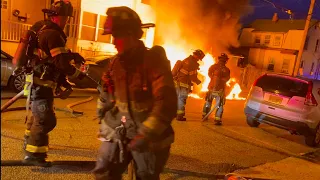 Pre-Arrival Video: Paterson NJ Fire Dept operates at a car fire 195 Jasper St 4/6/24.