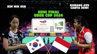 UBER CUP 2024 SEMI FINALS! Komang Ayu Cahya Dewi VS Kim Min Sun. #ubercup2024 #badminton #bwf #yonex