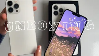 iPhone 13 Pro Max Unboxing! 🍎 (silver) Aesthetic ASMR | iPhone 13 Pro Max Camera Test