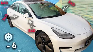 WINTER REVIEW Of The TESLA Model 3 & X  "Big Problem!"