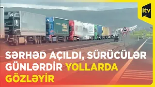 Türkiyə-Gürcüstan sərhədində yük avtomobillərinin tıxacı yaşanır