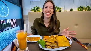 PERUVIAN BREAKFAST Tour Across Lima, Peru! 😋🍠 | Pork & Sweet Potato Sandwiches, Tamales, Churros!