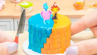 Elemental Melted Chocolate Cake 💖 So Hot Miniature Cartoon Cake Decorating | 1000+ Miniature Cake