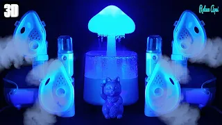 🌧️ASMR Aerosol (Six Nebulizers) + Rain Sounds.3D white noise for sleeping🌧️