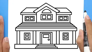 (TUTORIAL) How to Draw Big House | Step by Step for Beginners