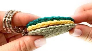 💕 Crochet lessons for beginners - leaf keychain