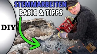 Wie benutzt man einen Stemmhammer? Stemmarbeiten / Abbrucharbeiten Basic und Tipps