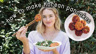 How to make Korean Pancakes + healthy salad recipe // Discover Korea Live 2021