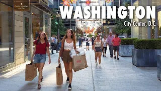 Washington D.C. City Center Summer Evening Walk【4K】