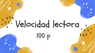 Velocidad lectora 100 ppm