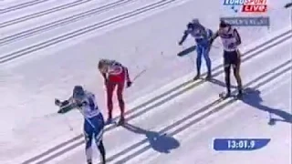2003 02 24 Чемпионат мира Валь ди Фьемме лыжные гонки 4х5 км эстафета женщины