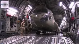 CH-47F Chinook Loading Into a C-7 Aircraft