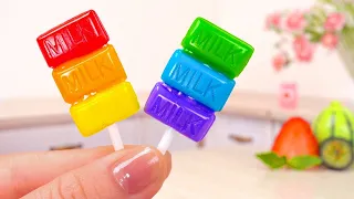 Coolest Miniature Rainbow Ice Cream Recipe For Summer | Sweet Tiny Fruit Dessert Tutorial