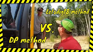 letsdig18 vs Dirt Perfect pond building methods. Complete different approach, same result.