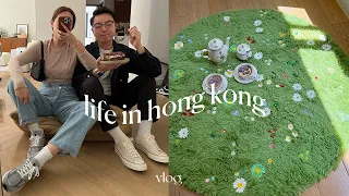 Daily Life in HK | diy cottagecore rug, spring haul, vintage hong kong cafes, best skyline view