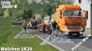 Disinfect Roads against Coronavirus, Placing Barriers│Public Work│Walchen 2K20│FS 19│Timelapse #2